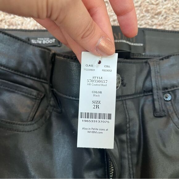 WHBM Coated Slim Bootcut High Rise Jeans - Picture 9 of 16